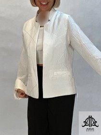 تصویر کت ژاکارد مجلسی سفید 