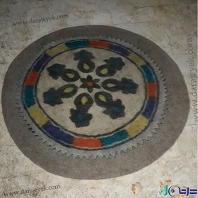 تصویر نمد دایره پشم گوسفندی 