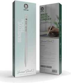 تصویر قلم لمسی Green Lion مدل Pencil 2 in 1 - گرین لاین پنسل 2 در 1 Green Lion Universal Pencil 2