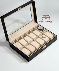 تصویر جعبه ساعت دوازده خانه پوست ماری 