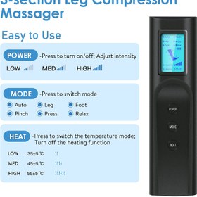 تصویر ماساژور تمام اتوماتیک مدل 2023 Foot air pressure leg massager