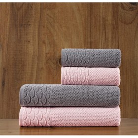 تصویر ست حوله بافتنی پنبه‌ای فوق‌العاده نرم آلانا شامل ۴ عدد برند soley | Alana | Extra Soft Cotton Brass Knitted Towel Set of 4