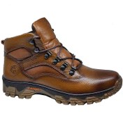 تصویر نیم بوت مردانه چرم طبیعی تبریز مدل 875 رنگ عسلی 