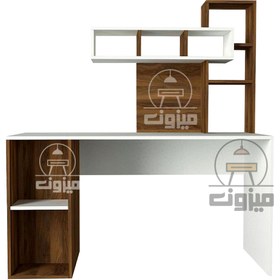 تصویر میز تحریر مدرن کتابخانه دار مدل همایون یک میزون چوب 