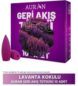 تصویر AURAN عود مخروطی عود معطر اسطوخودوس AURAN Lavanta Kokulu Geri Akış Tütsüsü konik Tütsü Lavander Backflow Incense Cones 10 Adet