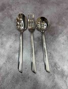 تصویر سرویس ۱۴۴ عددی قاشق و چنگال یونیک مدل ناخنی ۲۴ نفره استیل ضد زنگ ۴ میل UNGR CUTLERY SET 144