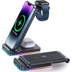 تصویر هولدر و شارژر وایرلس Joyroom JR-WQN01 15W Joyroom JR-WQN01 15W Holder With Wireless Charger