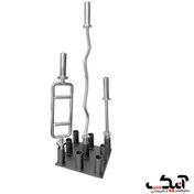 تصویر رک هالتر مربعی 9 خانه روگ Rogue square barbell rack 