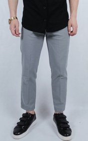 تصویر شلوار مام فیت پارچه ای مردانه طوسی کمر کش - 4 Mamfit men's gray fabric trousers with elastic waist