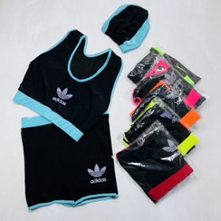 تصویر مایو زنانه دو تکه پادار آدیداس فری سایز 