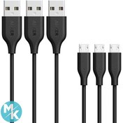تصویر کابل Micro USB برند Anker مدل B8132 سه تایی اصلی 
