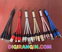 تصویر کابل چندسر پاوربانک 3 در 1 مدل JKX-K06 (USB به Type-C / Lightning / Micro-USB) 