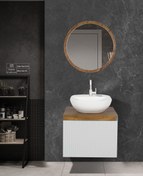 تصویر کابینت روشویی کاکتوس مدل elegante 50 سفید کد 5014 