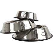تصویر ظرف آب و غذای سگ و گربه مدل استیل 