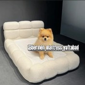 تصویر تخت پت تدی به همراه تشک مخصوص گربه و سگ 