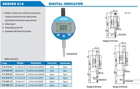 تصویر ساعت اندیکاتور دیجیتال 12/7 میلی متر Accud (آکاد) مدل 212-010-11 