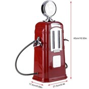 تصویر پمپ نوشیدنی طرح پمپ بنزین ظرفیت ۲ لیتر دو مخزن قرمز 