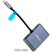 تصویر هاب USB رویال مدل RHC-2001 ۴ پورت Type-C 