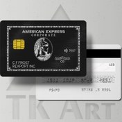 تصویر استیکر کارت امریکن اکسپرس مشکی 