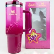 تصویر بطری استیل برند باربی مدل H2.0 Flowstate با ظرفیت ۱.۲ لیتری برند stanley The Barbie x Stanley Quencher H2.0 Flowstate Barbie Icon Stainless-Steel Bottle 1.2L