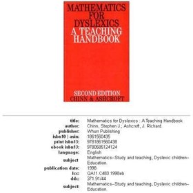 خرید و قیمت دانلود کتاب Mathematics for Dyslexics: A Teaching Handbook ...