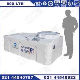 تصویر مخزن آب مکعبی کوتاه تک لایه پلی اتیلن 800 لیتری پلاستونیک مدل 5140 PLASTONIC Short cube water tank of polyethylene single layer 800 lit