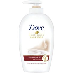 تصویر مایع دستشویی Dove سری Nourishing مدل Silk عصاره ابریشم حجم 250 میل 