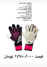 تصویر دستکش دروازه بانی آدیداس مشکی اورجینال سایز ۸-۹-۱۰ - سایز Adidas predator goalkeeper gloves