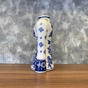 تصویر گلدان تنه قلم آبی بزرگ 