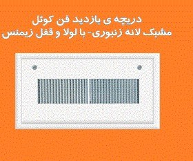 تصویر دریچه بازدید فن کویل مشبک مدل لانه زنبوری با لولا و قفل زیمنس 