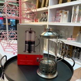 تصویر فرنچ پرس 350 میل استیل وارداتی طرح مربع 