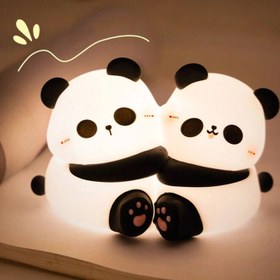 تصویر چراغ لمسی پاندا دوقلو هدیه ولنتاین Panda twin light