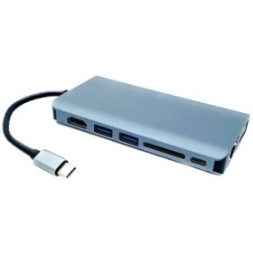 تصویر هاب 8 پورت USB-C کی نتS9 KNET 