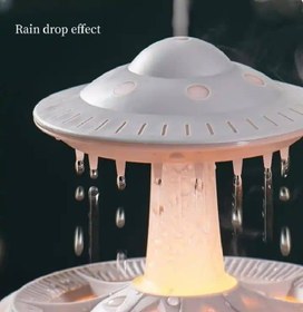 تصویر بخور و چراغ خواب شبیه ساز بارون قارچی Raindrop Aromatherapy Machine