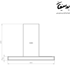 تصویر هود آشپزخانه شومینه ای کن Can Kitchen Hood 1470G