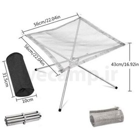 تصویر آتشدان قابل حمل گرین لاین مدل GNBNFRESTSTND استیل 