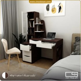 تصویر میز تحریر تاشو دیواری از MDF 