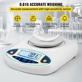 تصویر ترازو 2000 گرمی برند Electronic Scale -دقت 0.01 