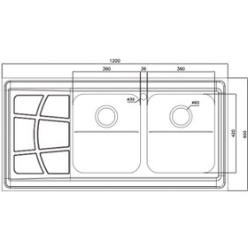 تصویر سینک فانتزی دولگن روکار مدل 762 استیل البرز 