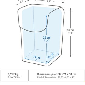 تصویر کولرباکس کچوا 10 لیتری - یخدان کیفی Quechua Camping Flexible Cooler - 10L 