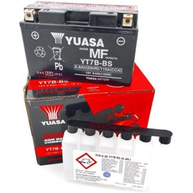 تصویر باطری Yt7B Bs 12V7 Ah از موتور سیکلت و باتری Atv غفلت شده است Yuasa 