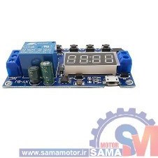 تصویر ماژول تایمر و ساعت XY-BJ ورودی Micro USB همراه با رله و نمایشگر Timer module with XY-BJ clock