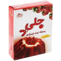 تصویر پودر ژله توت فرنگی 100 گرمی دراژه Strawberry jelly powder 100 g Draje