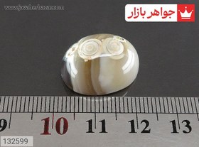 تصویر نگین عقیق باباقوری هندی چشم تلکسوپی بسیار خاص کد 132599 