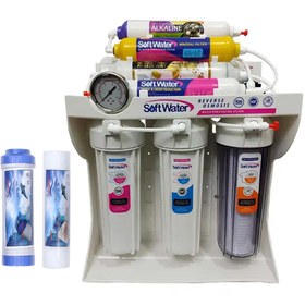 تصویر دستگاه تصفیه آب سافت واتر مدل SW11 به همراه فیلتر ۳ عددی 