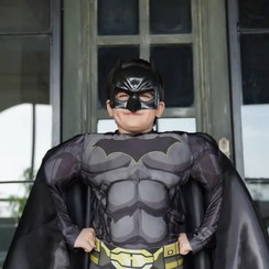 تصویر لباس بتمن پارچه ای عضلانی - 4 تا 6 Fabric batman costume