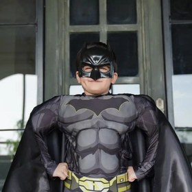 تصویر لباس بتمن پارچه ای عضلانی - 4 تا 6 ا Fabric batman costume Fabric batman costume