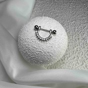 تصویر پیرسینگ نیپل (سینه) ۱۱ نگین کد ۲۰۲ 