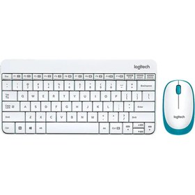 تصویر کیبرد موس بی سیم لاجیتک MK245 Nano سفید با حروف فارسی Logitech MK2405NANO Mouse and Keyboard Combo Black White