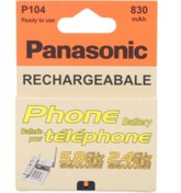 تصویر باتری تلفن بی سیم 830mAH مدل P104 مارک Panasonic 